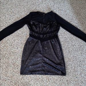 Sparkly mesh mini dress